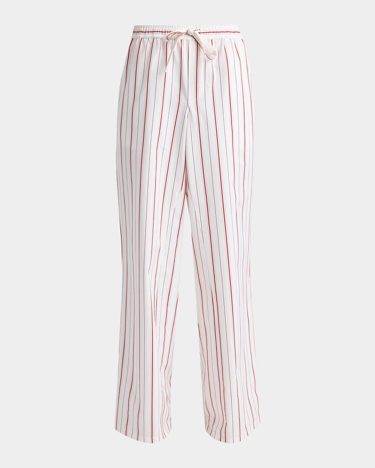 Men & apos;s Multi-Stripe Poplin Drawstring Lounge Pants