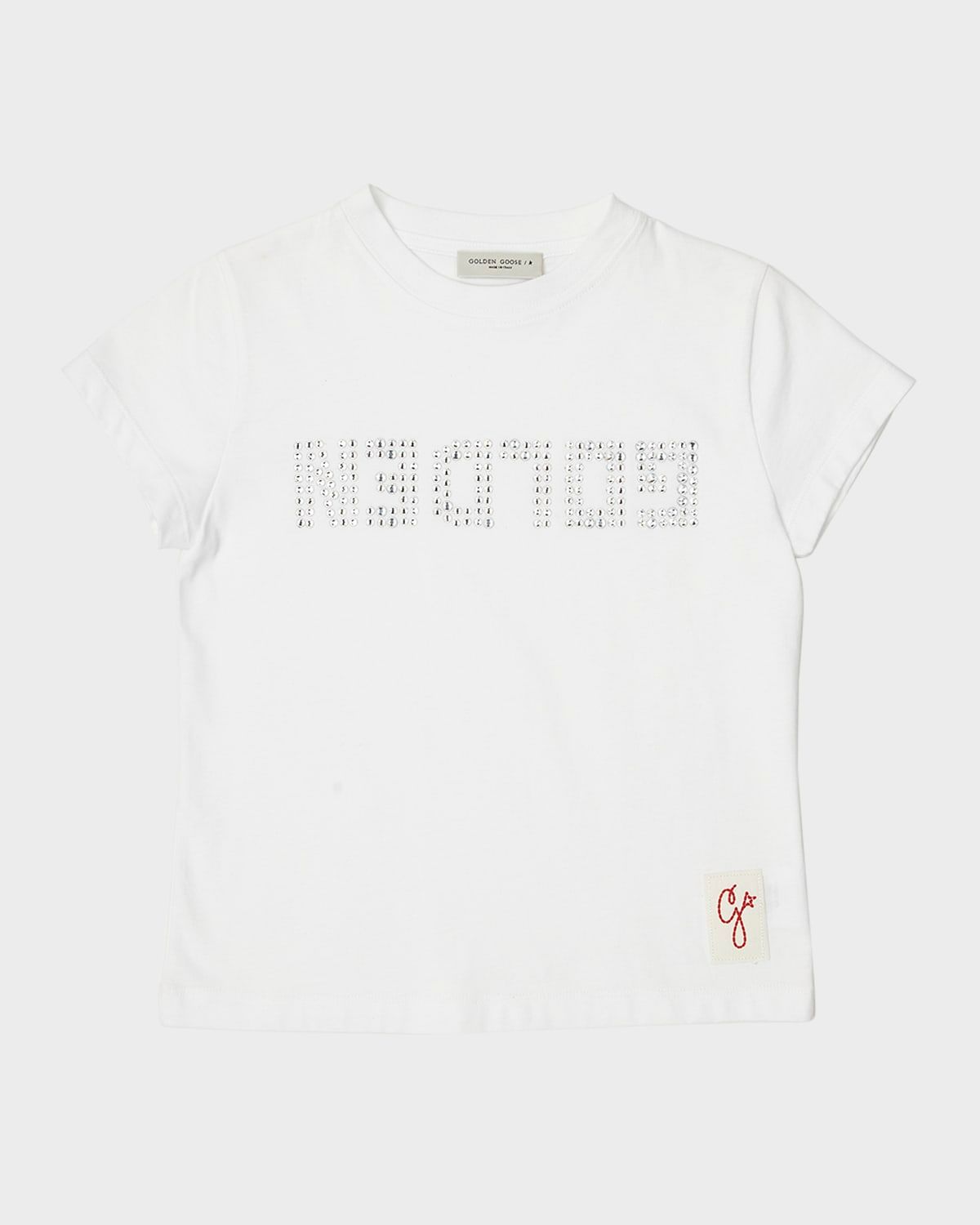 Girl & apos;s Crystalized Logo-Print T-Shirt, Size 4-10