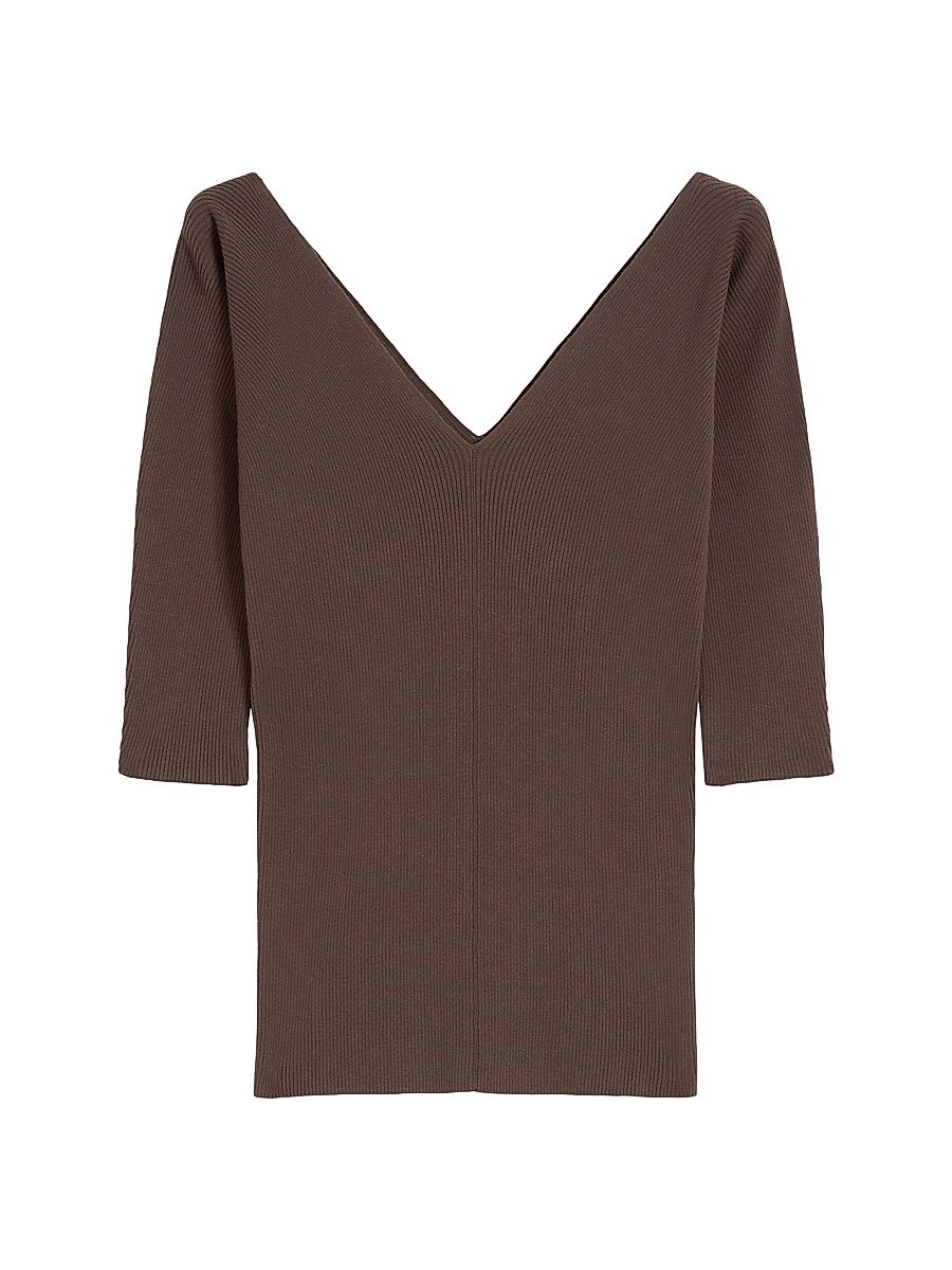 Women's Viscose Yarn Sweater - Chocolate - Size XXL