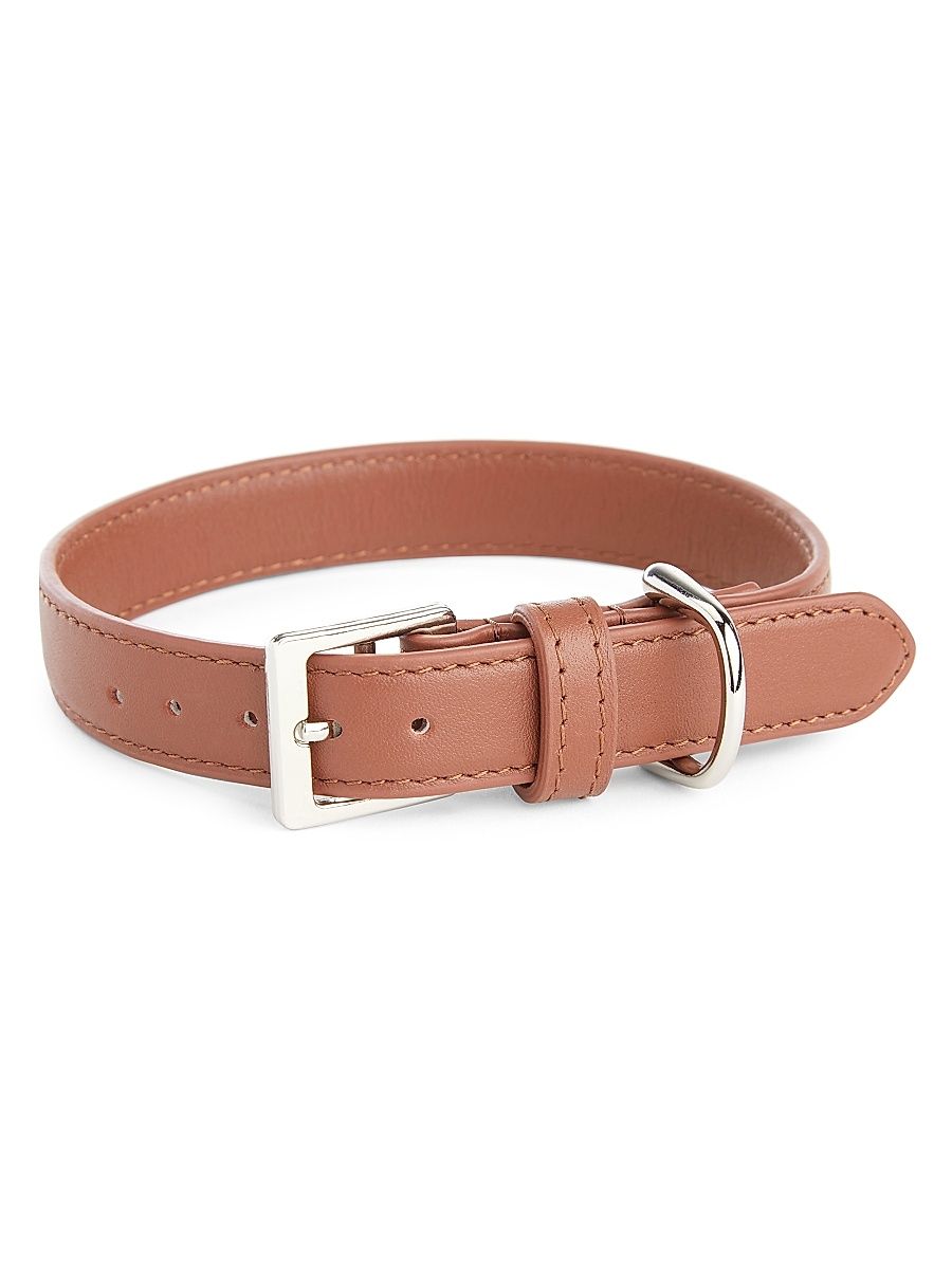 Small Leather Dog Collar - Red