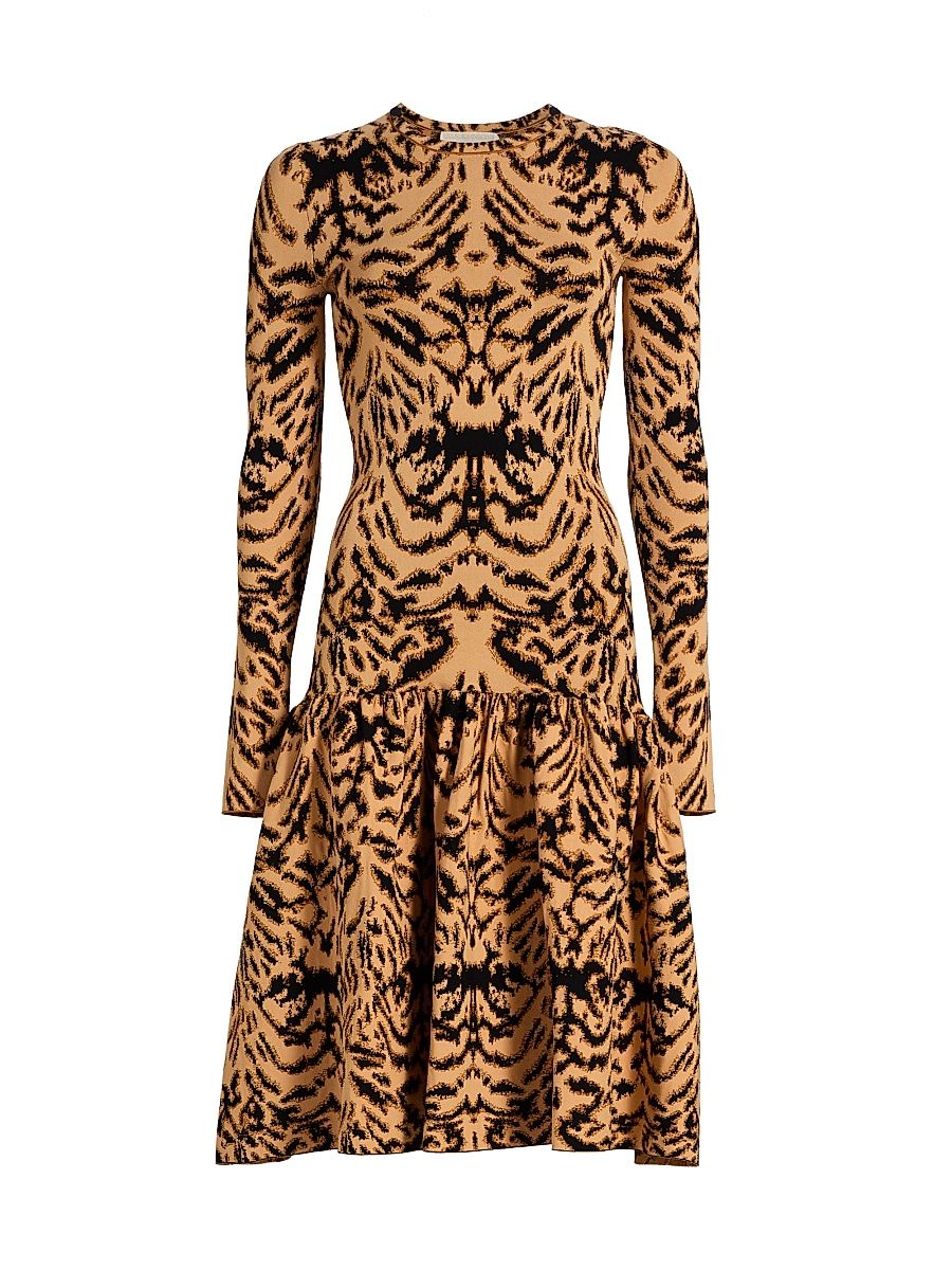 Women's Camryn Abstract Jacquard-Knit Knee-Length Dress - Bengal - Size Large