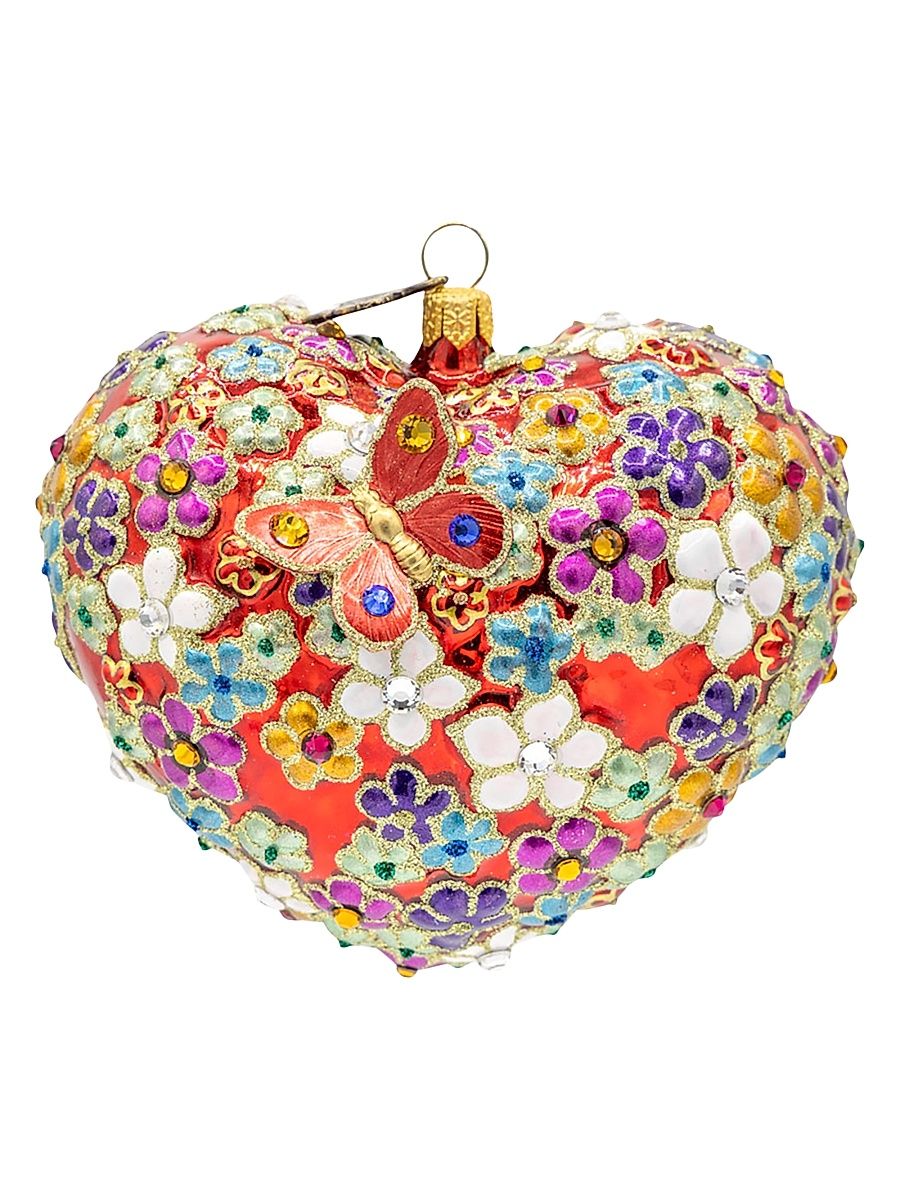 Blossom Floral Heart Christmas Ornament