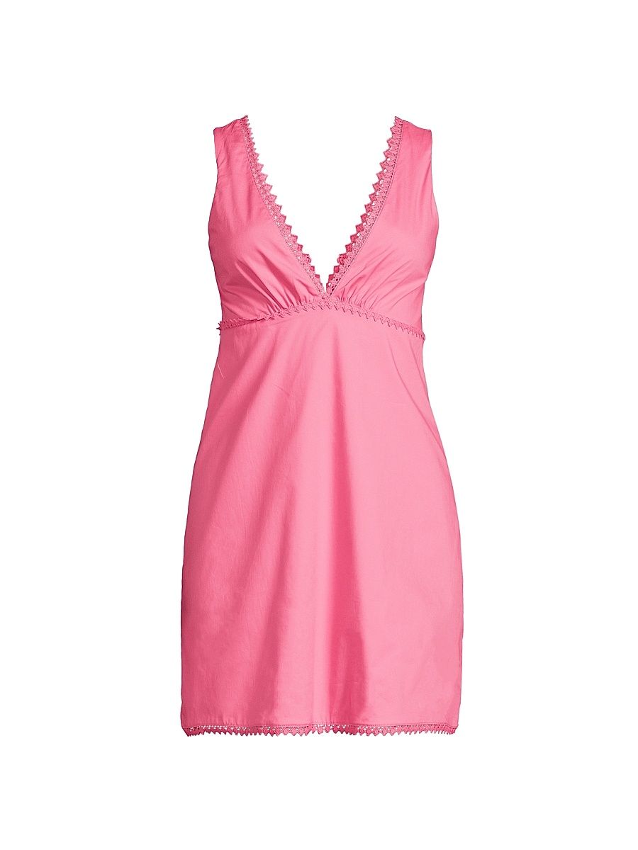 Women's Sarita Cotton Minidress - Lychee Rose - Size XL