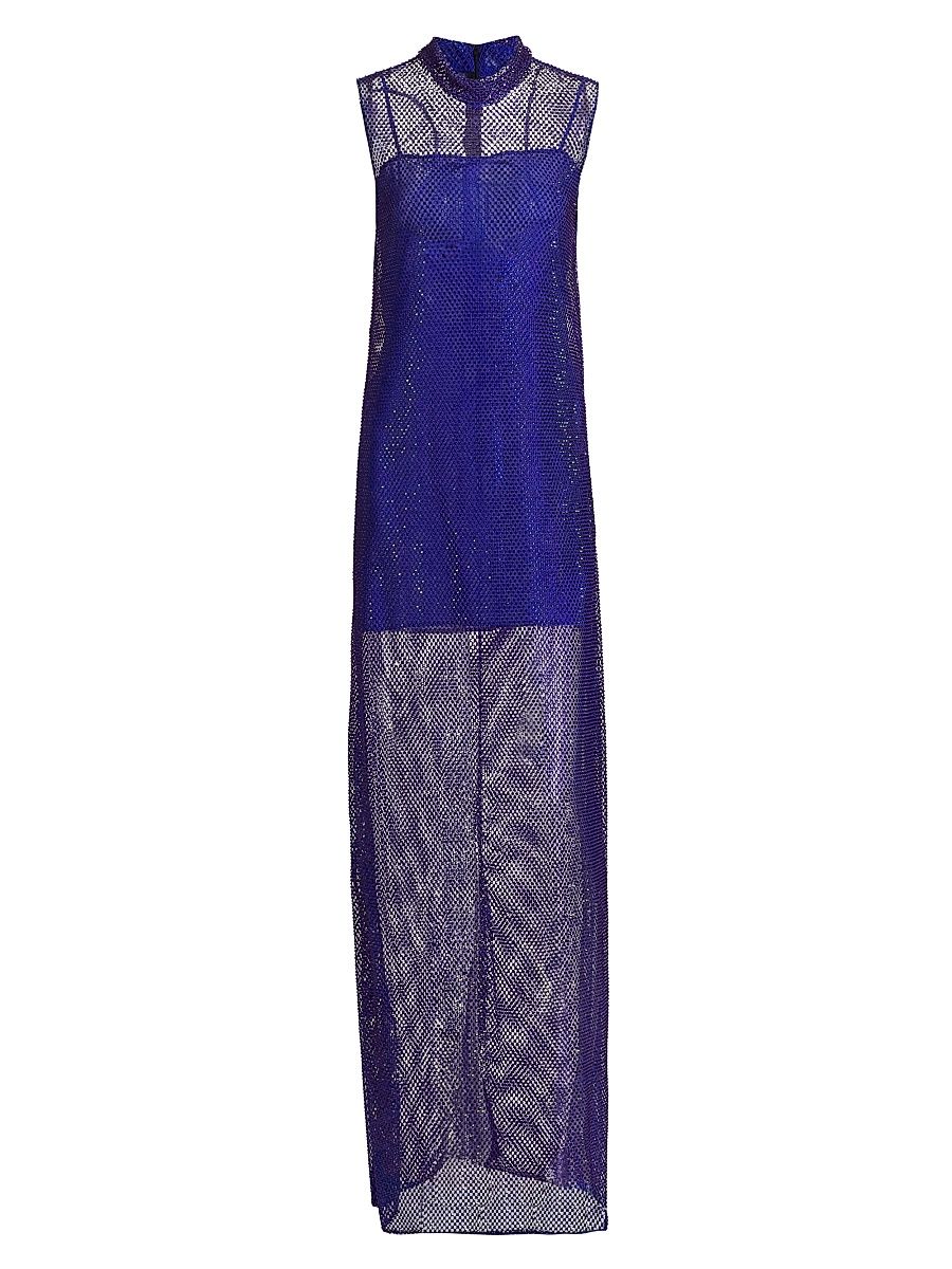 Women's Hotfix Rhinestone Gown - Cobalt Blue - Size 2