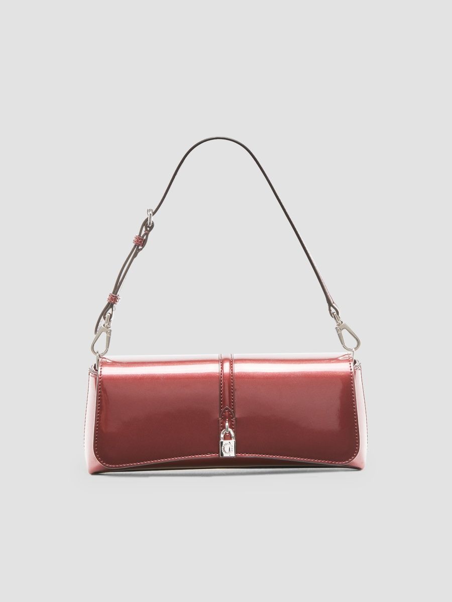 Stella McCartney Women's Ryder Padlock Convertible Pochette - Burgundy