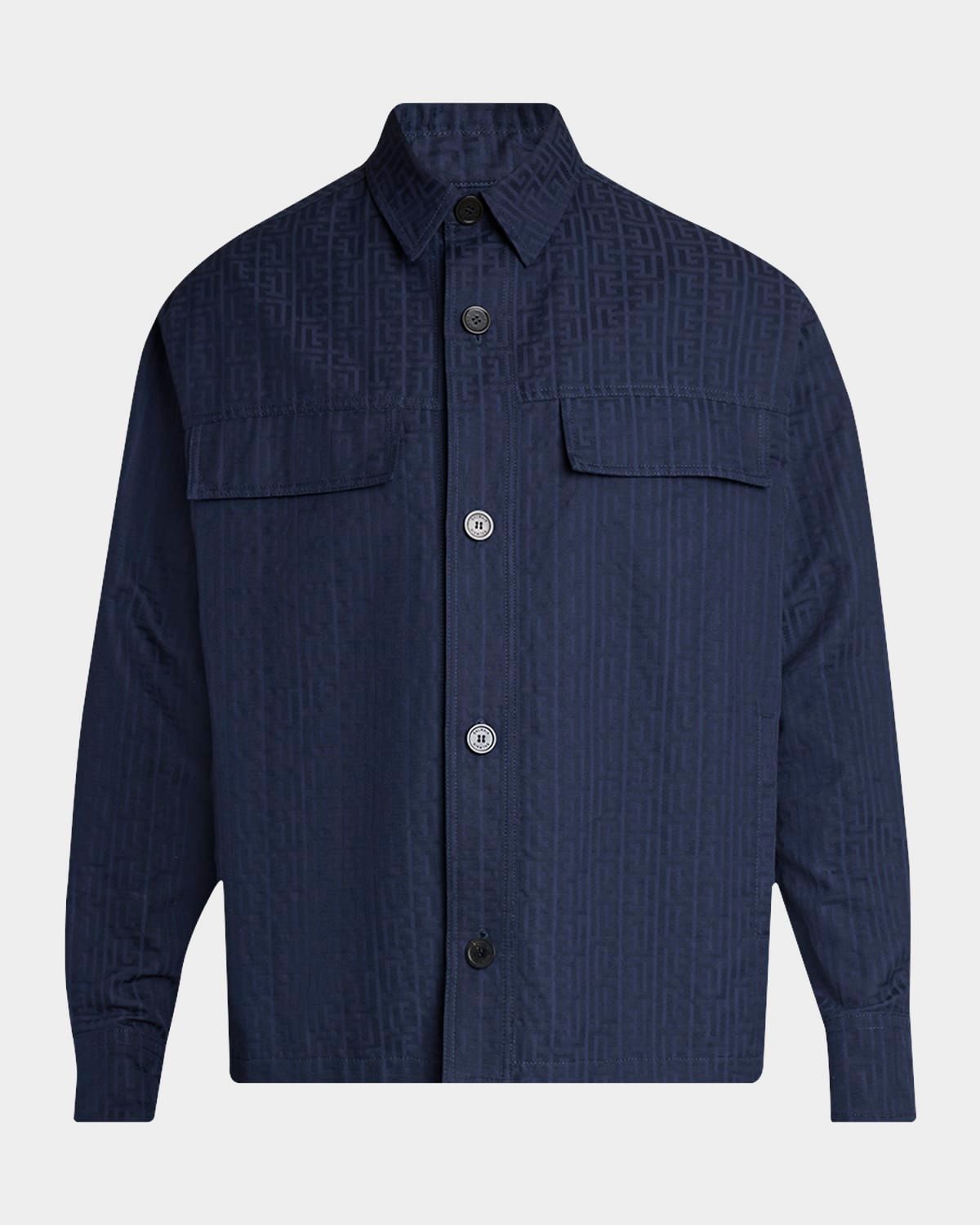 Men & apos;s PB Monogram Cotton Jacquard Overshirt