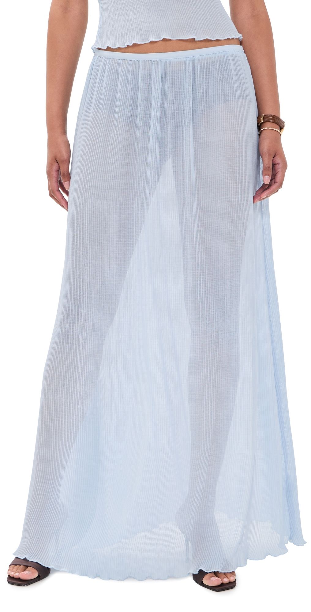 Lioness Ford Maxi Skirt Soft Blue XXS