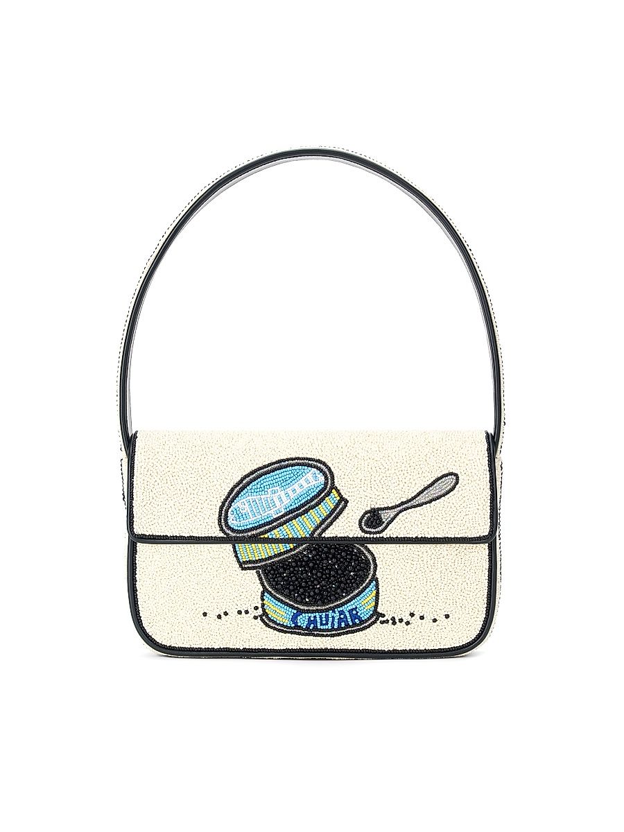 Women's Tommy Caviar & Champagne Beaded Shoulder Bag - Caviar Dreams