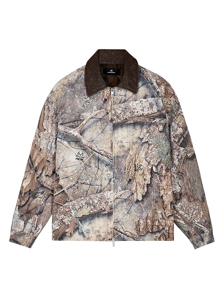 Men's Real Tree Camouflage Trucker Jacket - Camouflage - Size XXL