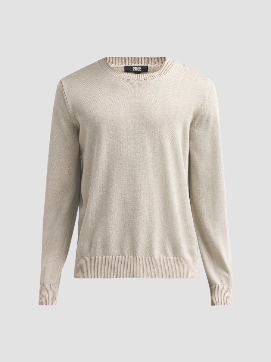 Paige Men's Wildomar Mercerized Cotton Sweater - Light Carbon - Size XXL