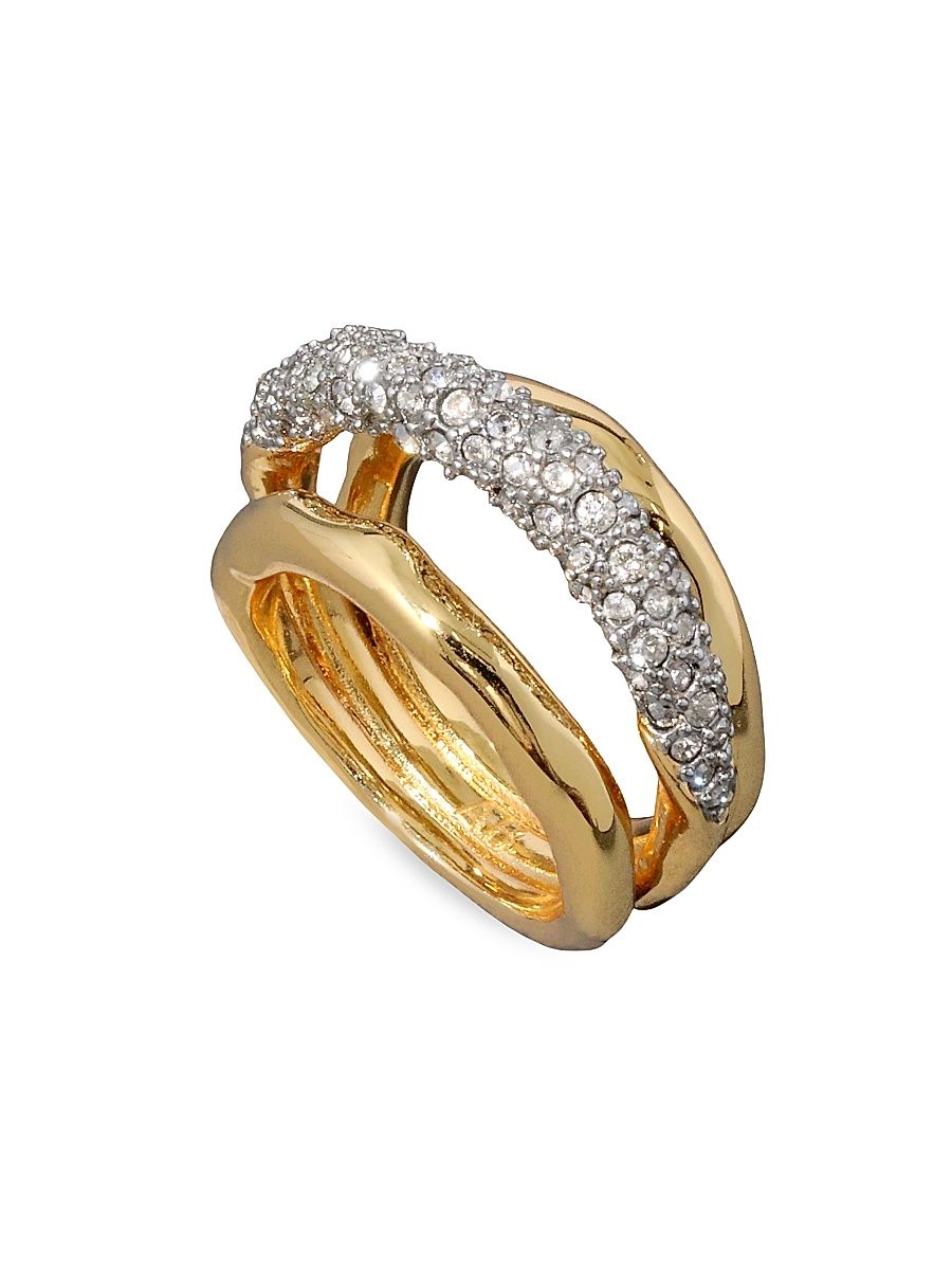 Women's Solanales Orbiting Crystal & 14K-Gold-Plated Ring - Gold - Size 8