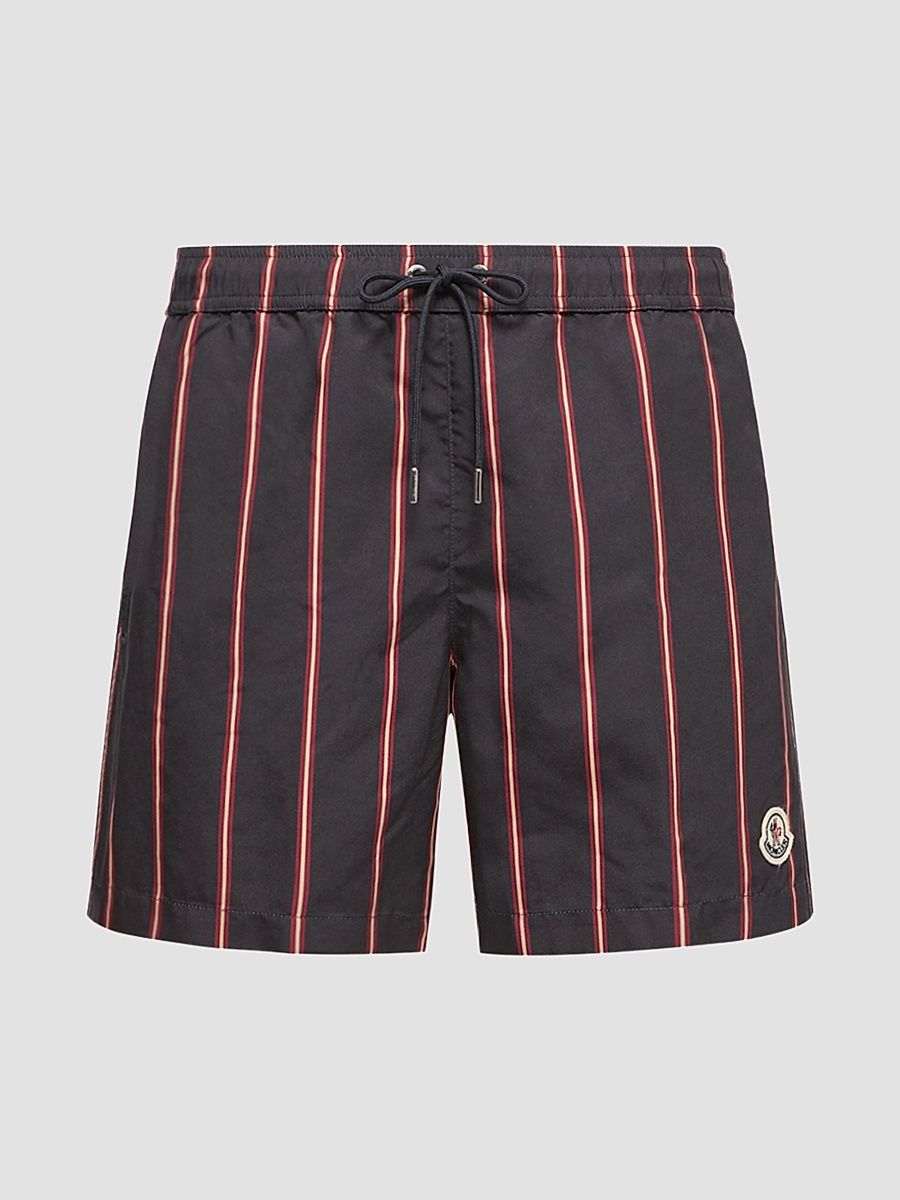 Men's Swim Trunks with Stripes - Navy Blue - Size XL