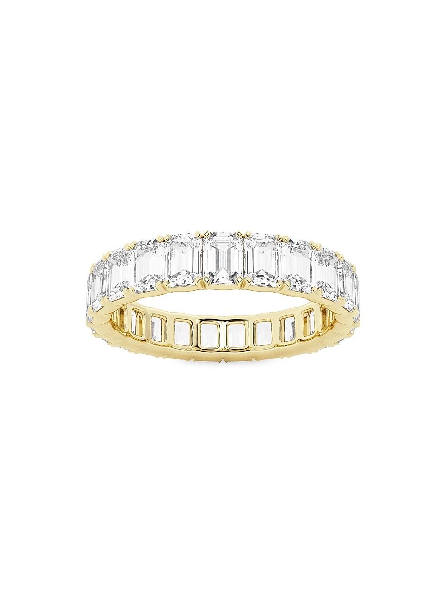 Women's 14K Yellow Gold & Emerald-Cut Lab-Grown Diamond Eternity Band/2.00-5.00 TCW - 4 Tcw - Size 7