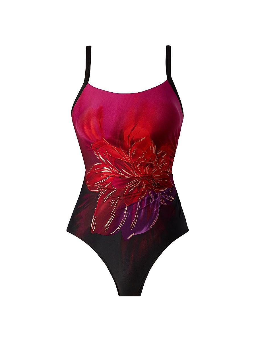 Women's Petali Rosa Starr One-Piece Swimsuit - Black Multi - Size 6