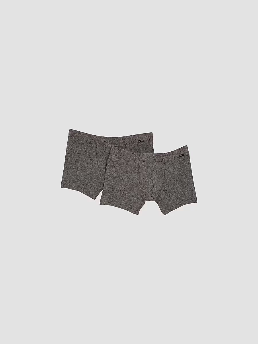 Hanro Cotton Essentials 2-Pack Boxer Briefs - Coal Melange - Size Small