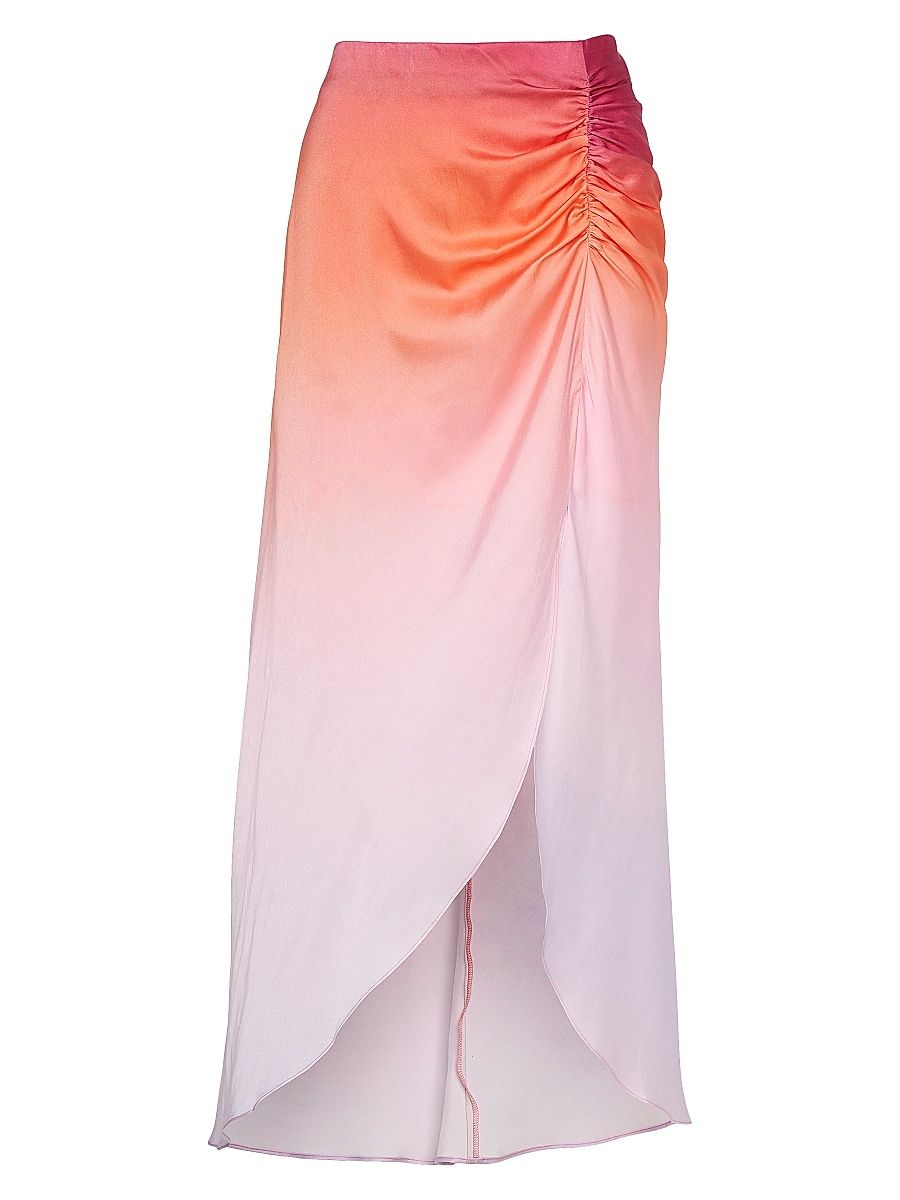 Women's Tatum Silk-Blend Ombré Maxi Skirt - Size 4