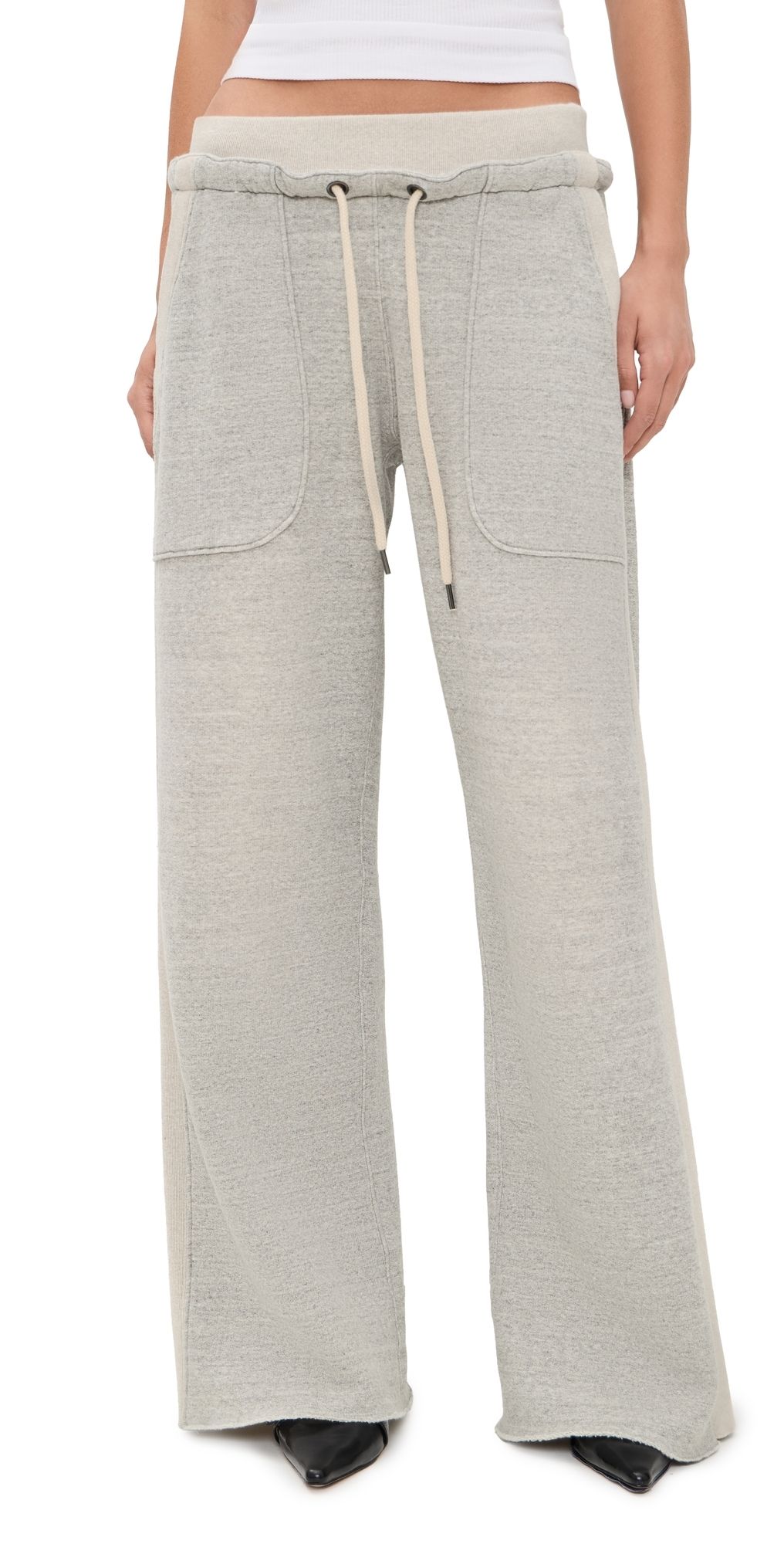 R13 Side Insert Sweatpants Heather Grey w/ Oatmeal M