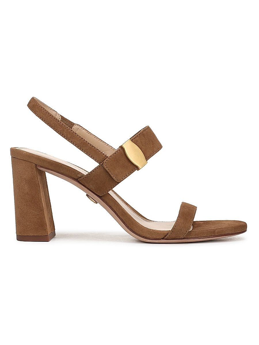 Women's Genetta Suede Strappy Sandals - Chestnut - Size 11