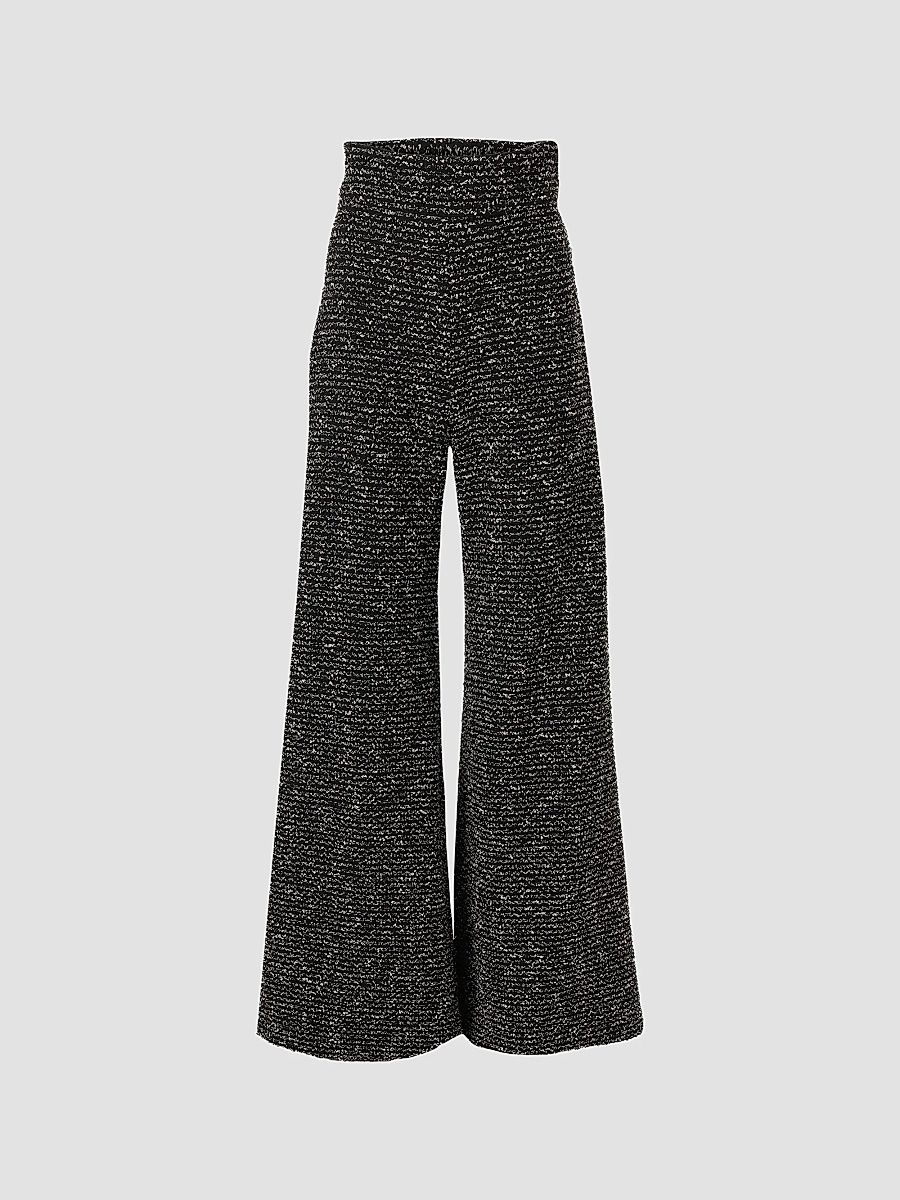 Carolina Herrera Women's Diana Wide-Leg Pants - Black White - Size 12
