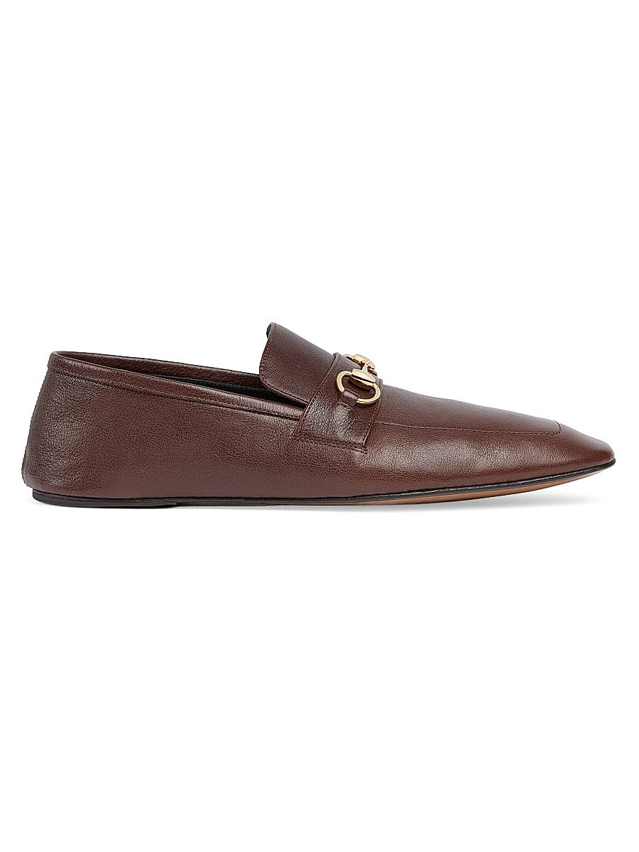Men's Edgar Horsebit Leather Loafers - Mahogany - Size 9