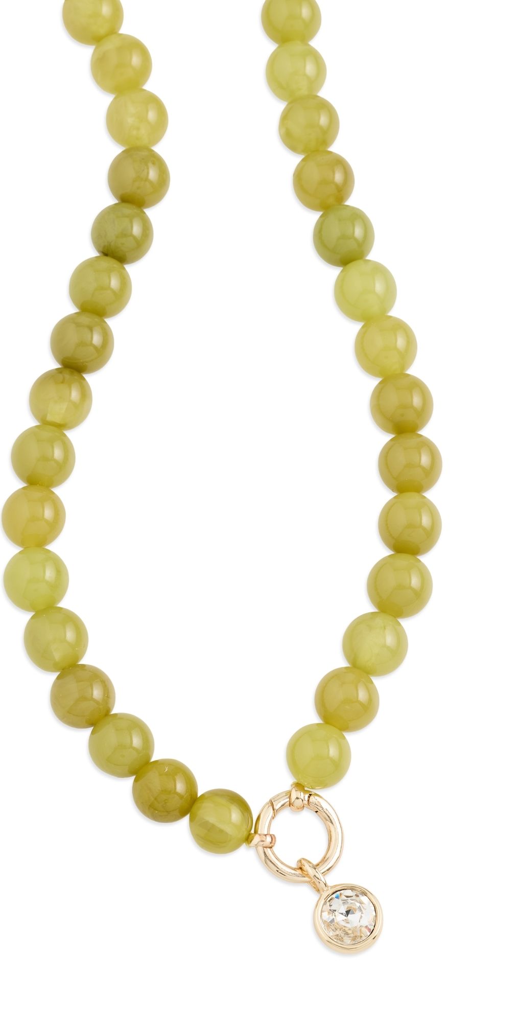 BaubleBar Janette Beaded Ring Necklace Green One Size
