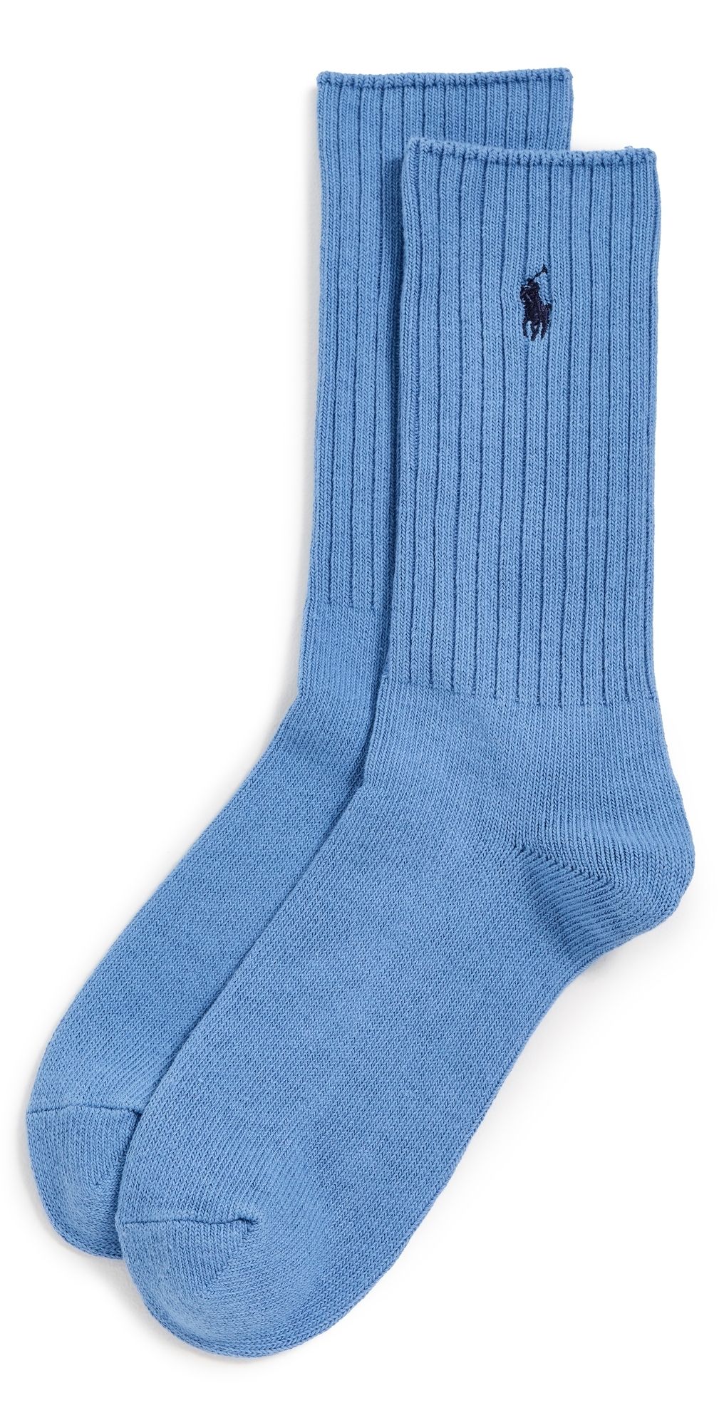 Polo Ralph Lauren Cotton Rib Crew Socks Medium Blue 10-13