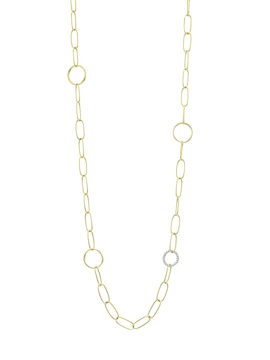 Women's Universe Chains 18K Yellow Gold & Diamond 4-Spiral Link Necklace - Yellow Gold