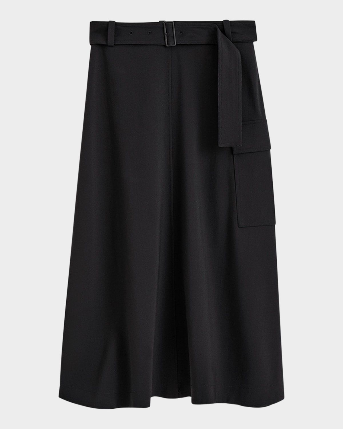 Pernette Belted A-Line Midi Skirt