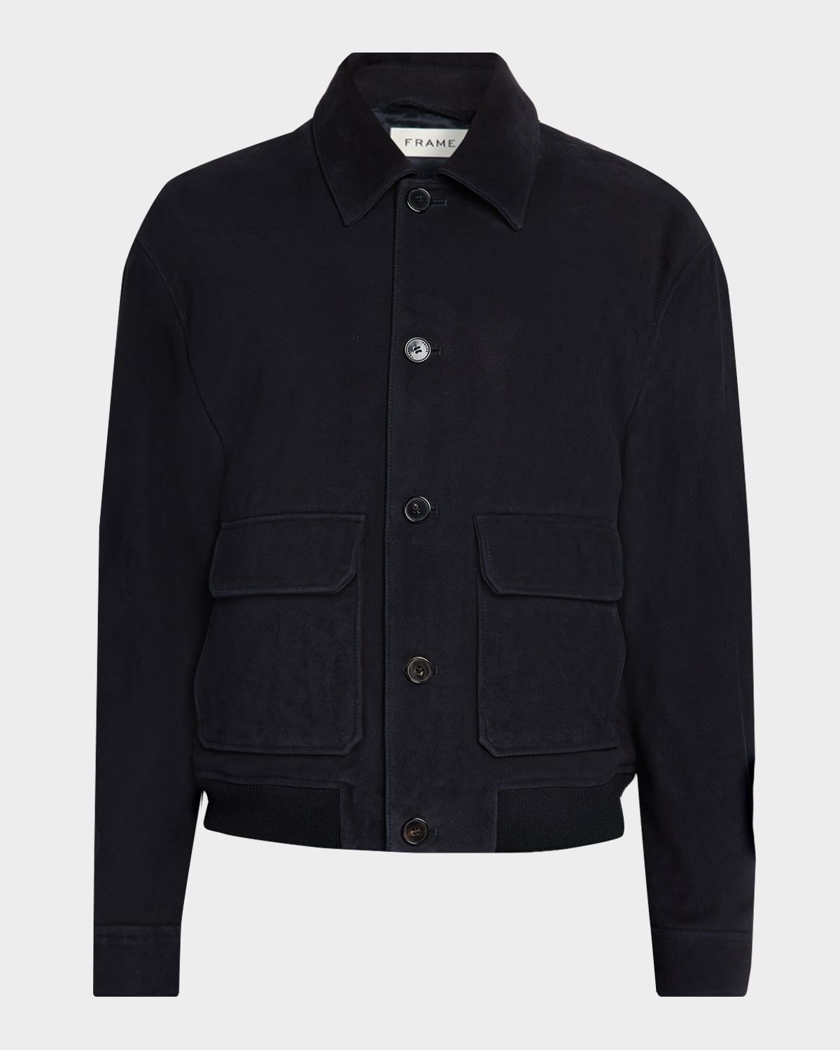 Men & apos;s Suede Flap-Pocket Blouson