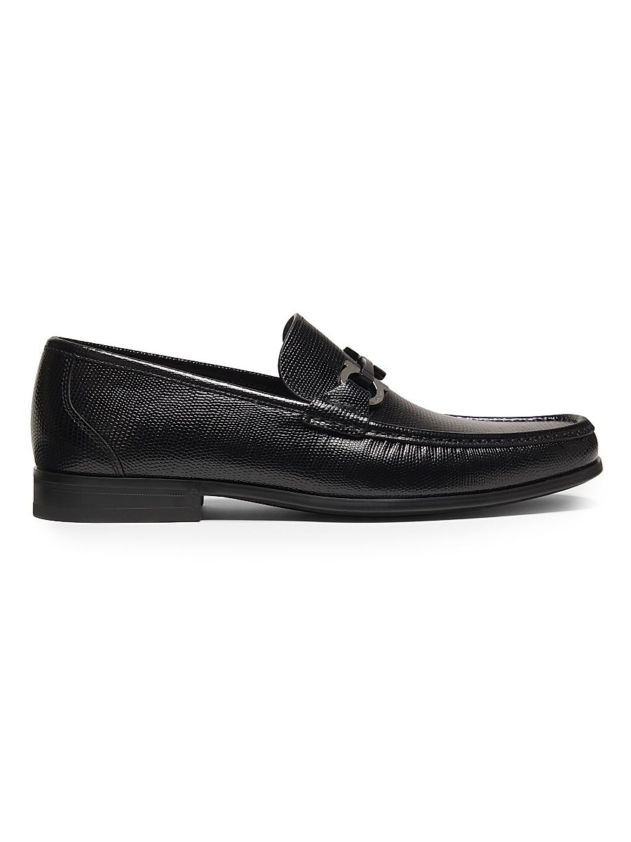 Men's Grandioso Leather Moccasins - Nero - Size 9