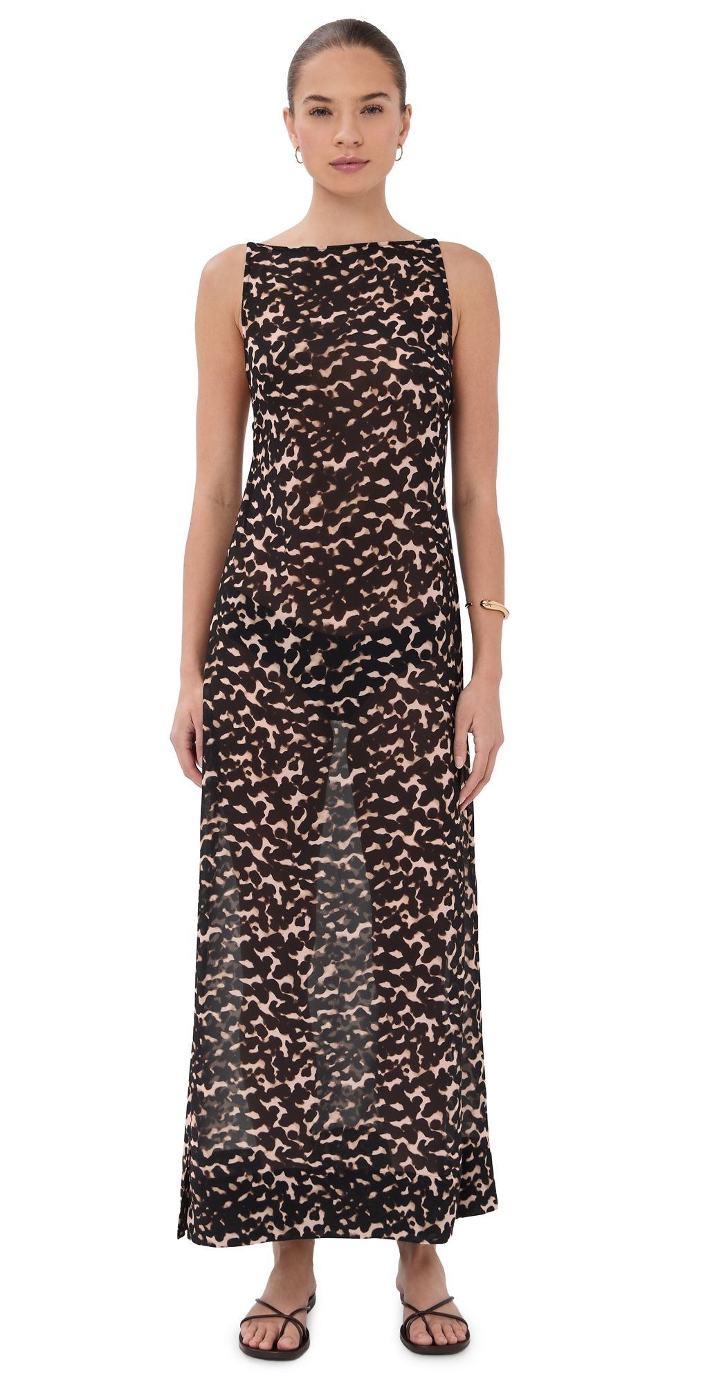 STAUD Yuca Dress Tortoise XS