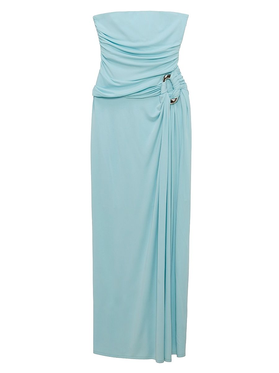 Women's Emma Ruched Bustier Gown - Pool - Size 6