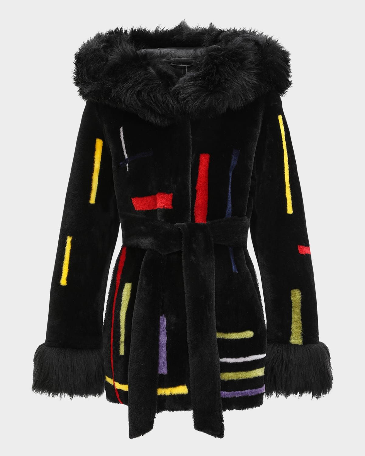 Reversible Lamb Shearling Parka with Merinillo Lamb Shearling Details