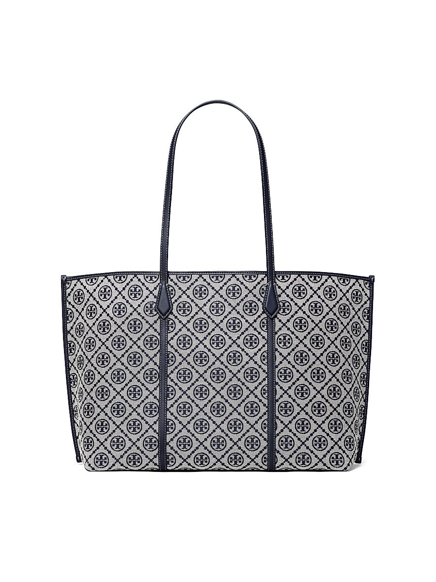 Women's T Monogram Perry Tote Bag - Tory Navy