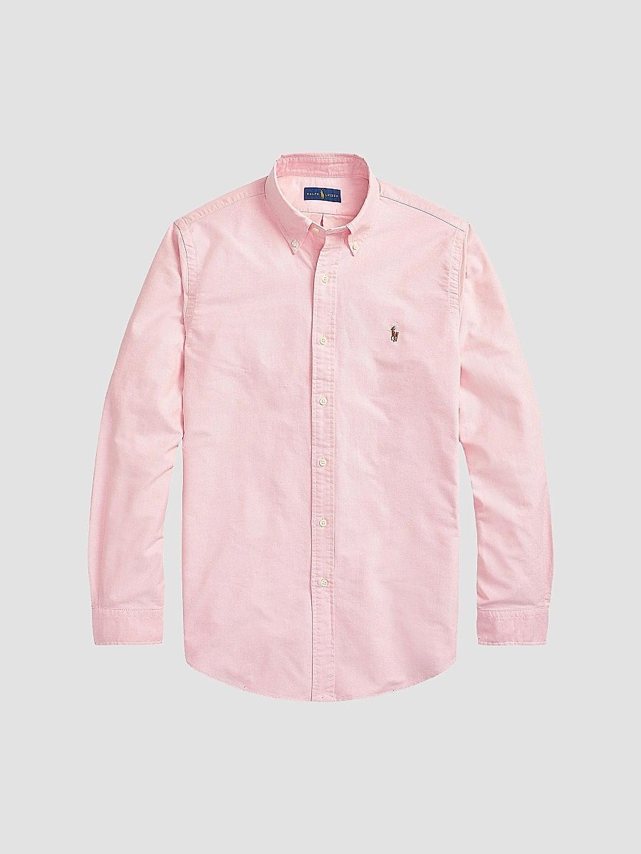 Polo Ralph Lauren Men's Custom-Fit Cotton Oxford Shirt - Pink - Size XXL