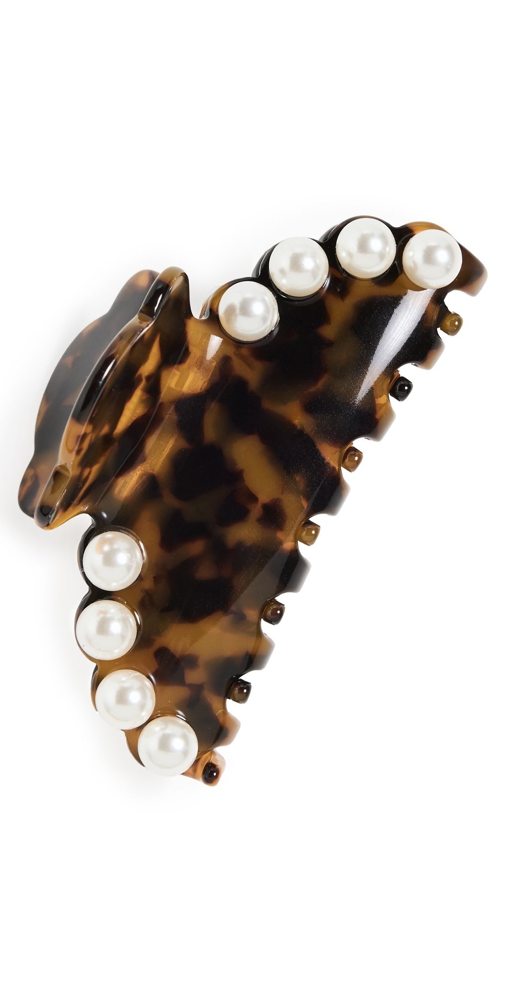 Lele Sadoughi Medium Pearl Claw Clip Tortoise One Size