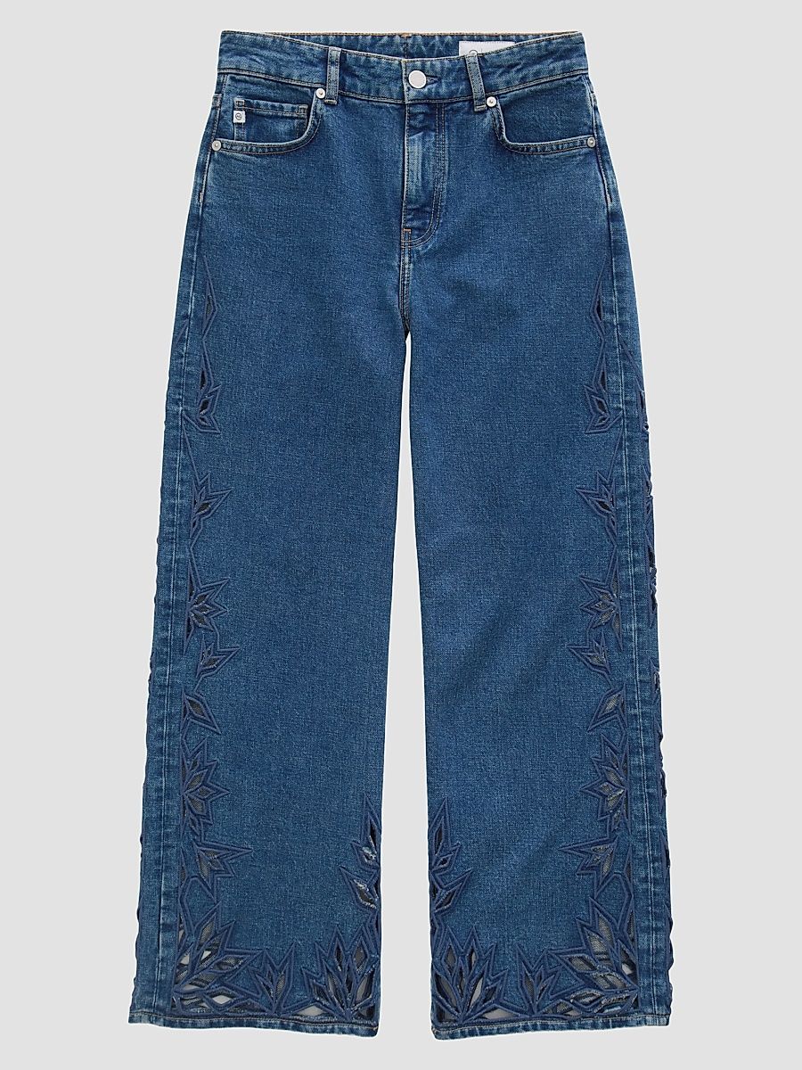 Women's Saige Wide-Leg Crop Jeans - Malbec - Size 32