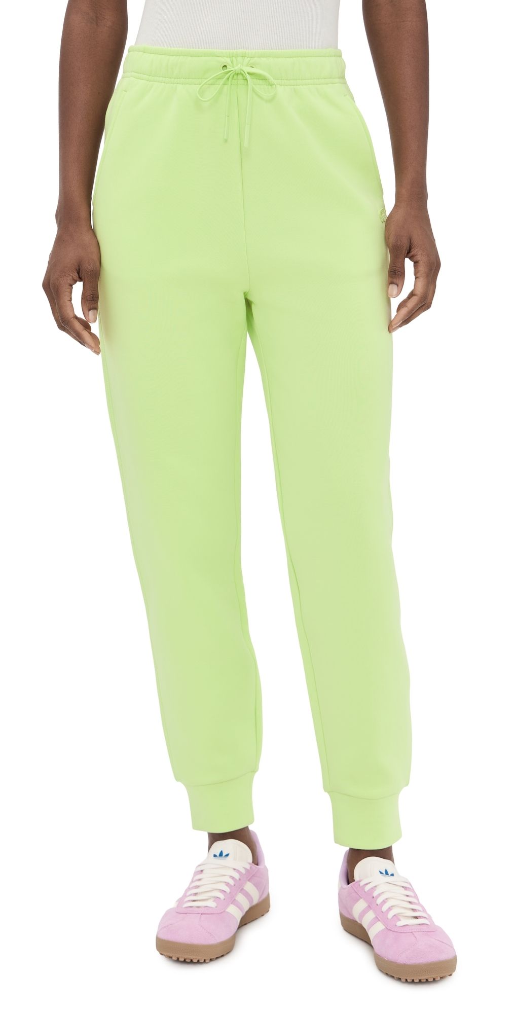 Lacoste Women's Cotton Jersey Sweatpants Lime Green 10