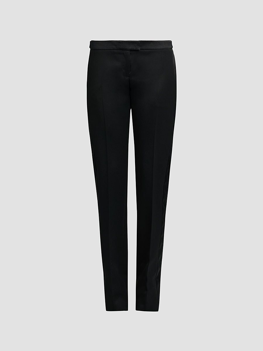 Women's Bumster Wool Trousers - Black - Size 6