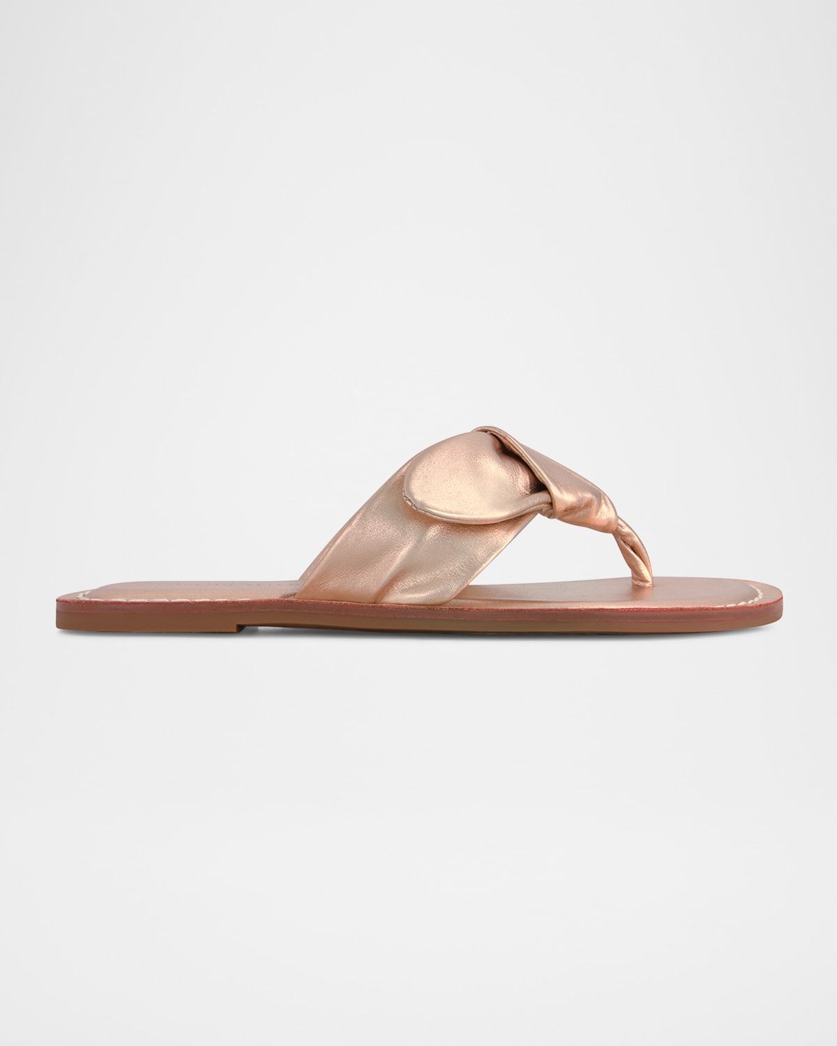 Laia Metallic Knotted Bow Thong Sandals