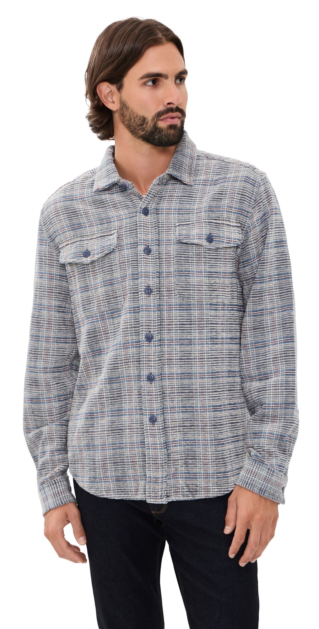 RAILS Warren Overshirt Oat Meridian Chenille L