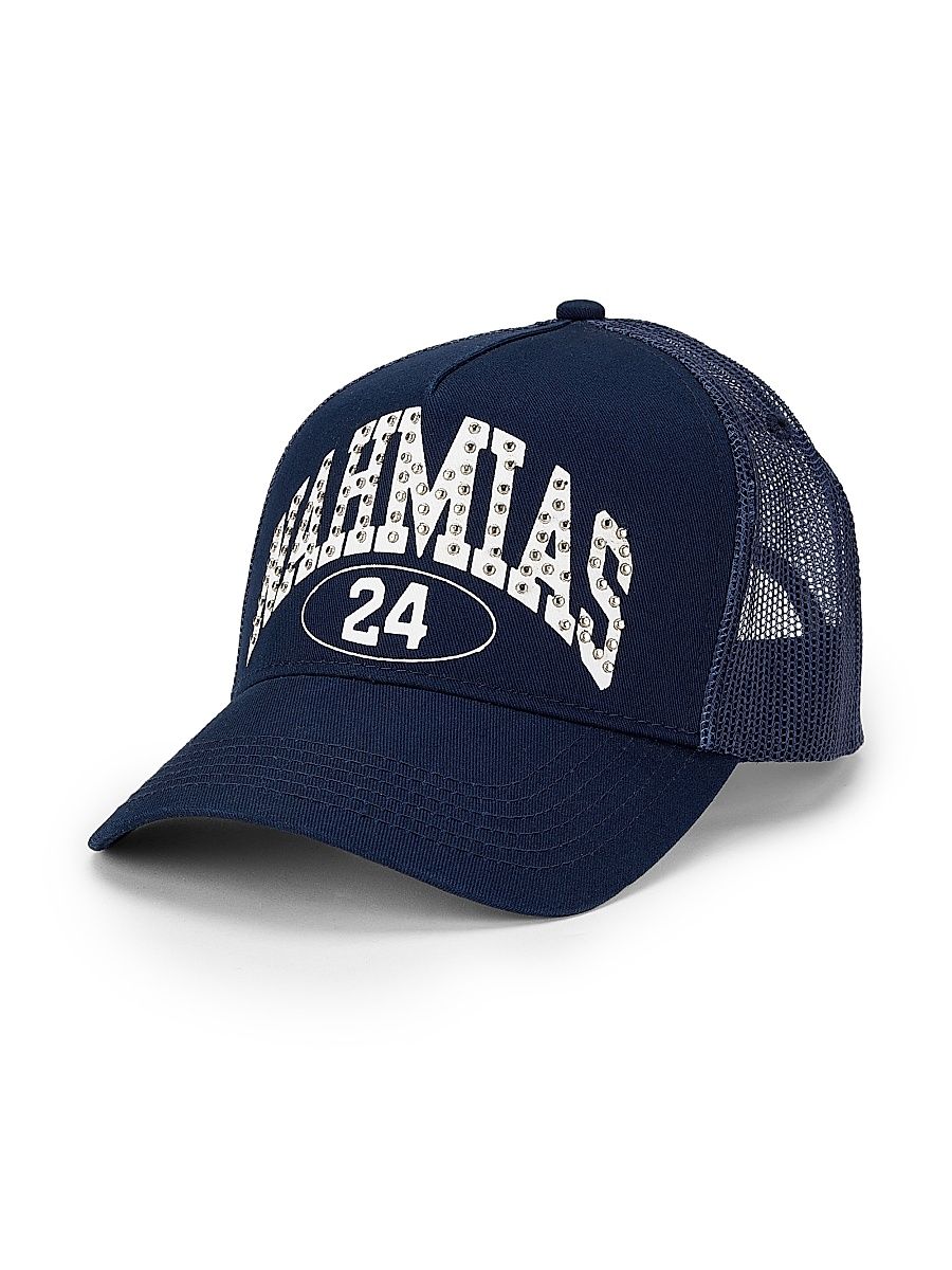Men's Stud Logo Marque Trucker Hat - Aged Blue
