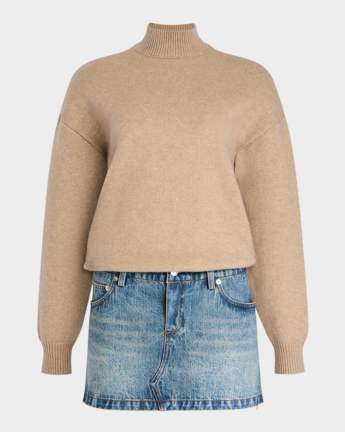 Farrah Mixed Media Mini Dress