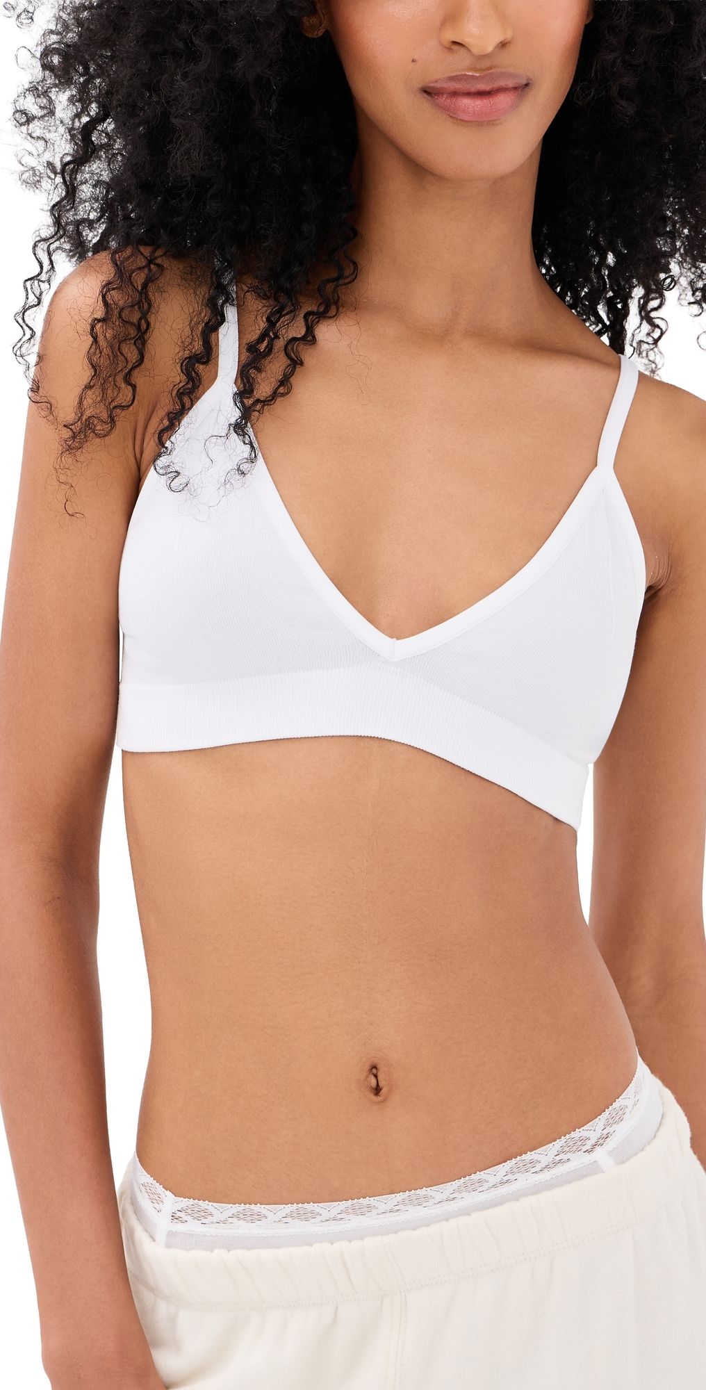 Lunya Seamless Modal Bare Bralette Sincere White S