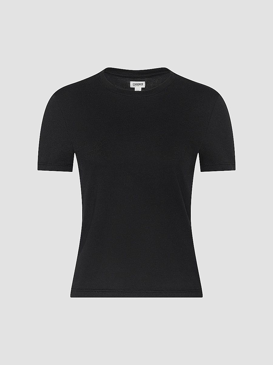 Women's Aileen Cotton Crewneck T-Shirt - Black - Size XL