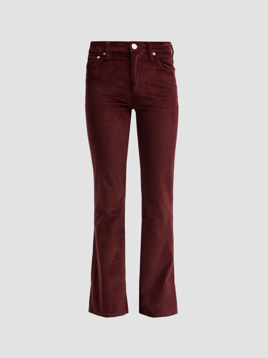 rag & bone Women's Peyton Corduroy Boot-Cut Jeans - Dark Burgundy Cord - Size 32