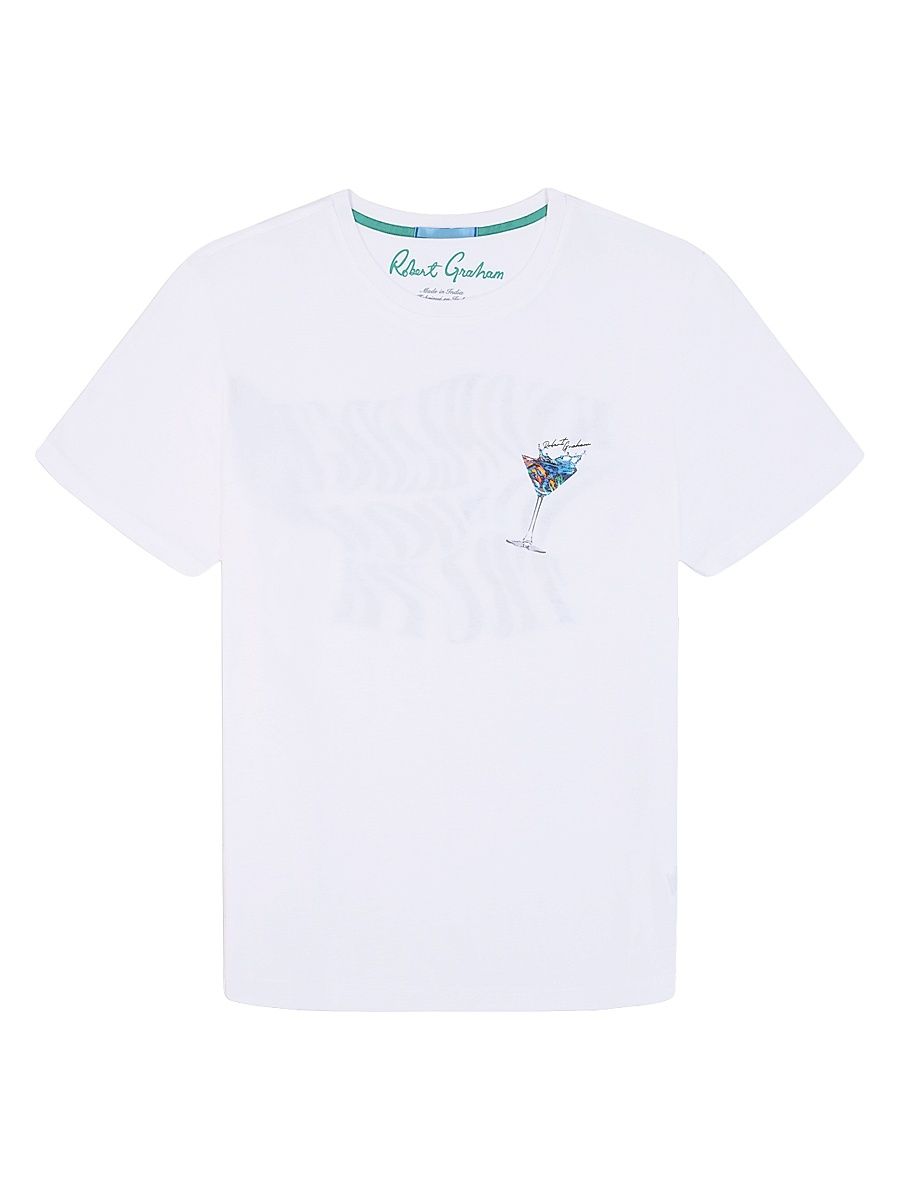 Men's Wavy Sips Graphic T-Shirt - White - Size XXL