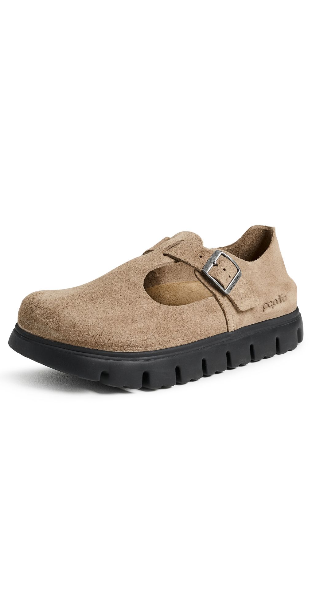 Birkenstock Paris Chunky Flats Gray Taupe 39