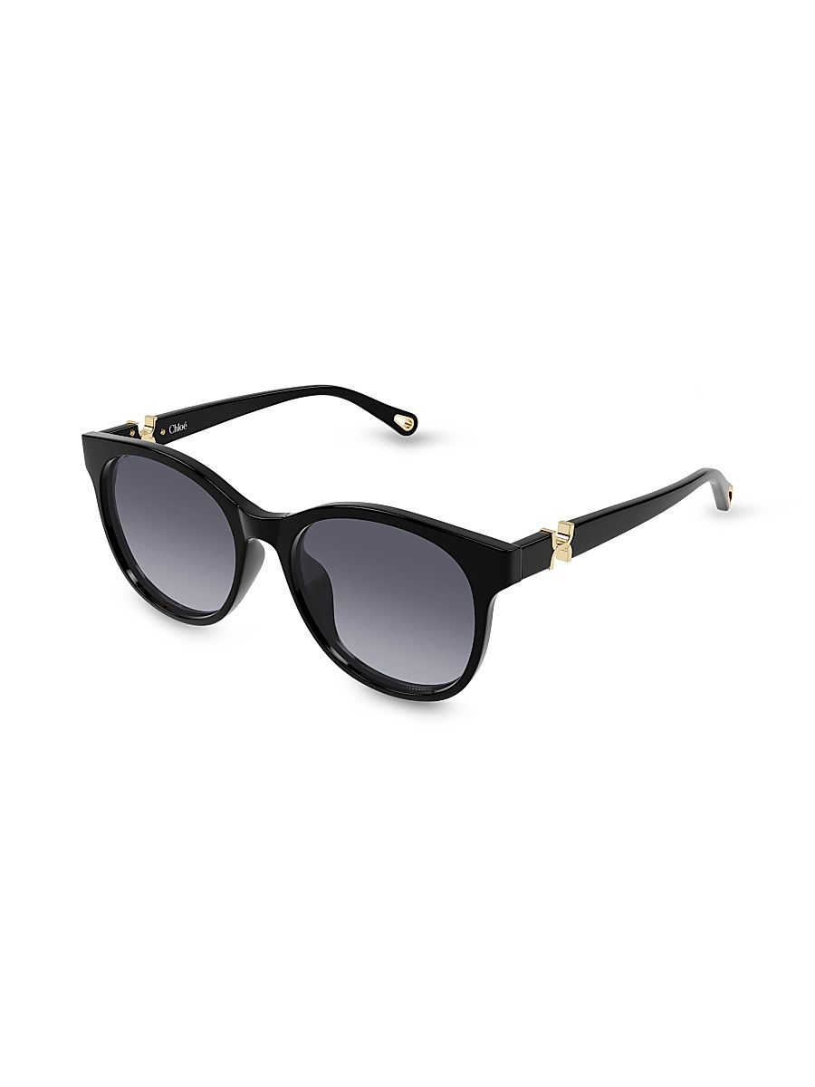 Women's Marcie Thin 56MM Round Sunglasses - Black