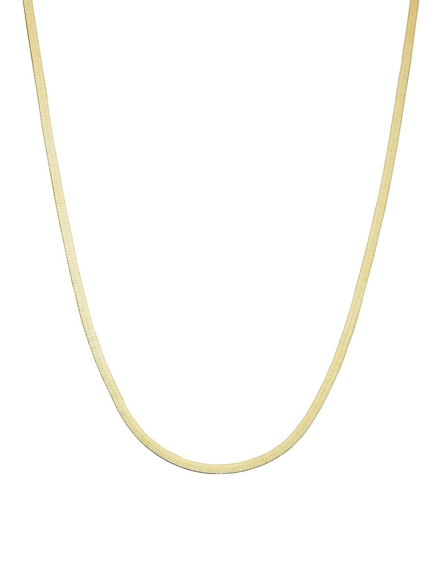 Women's 14K Yellow Gold Park Avenue Herringbone Choker - Yellow Gold